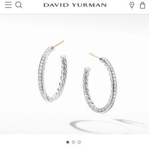 Pavé Hoop Earrings with Diamonds